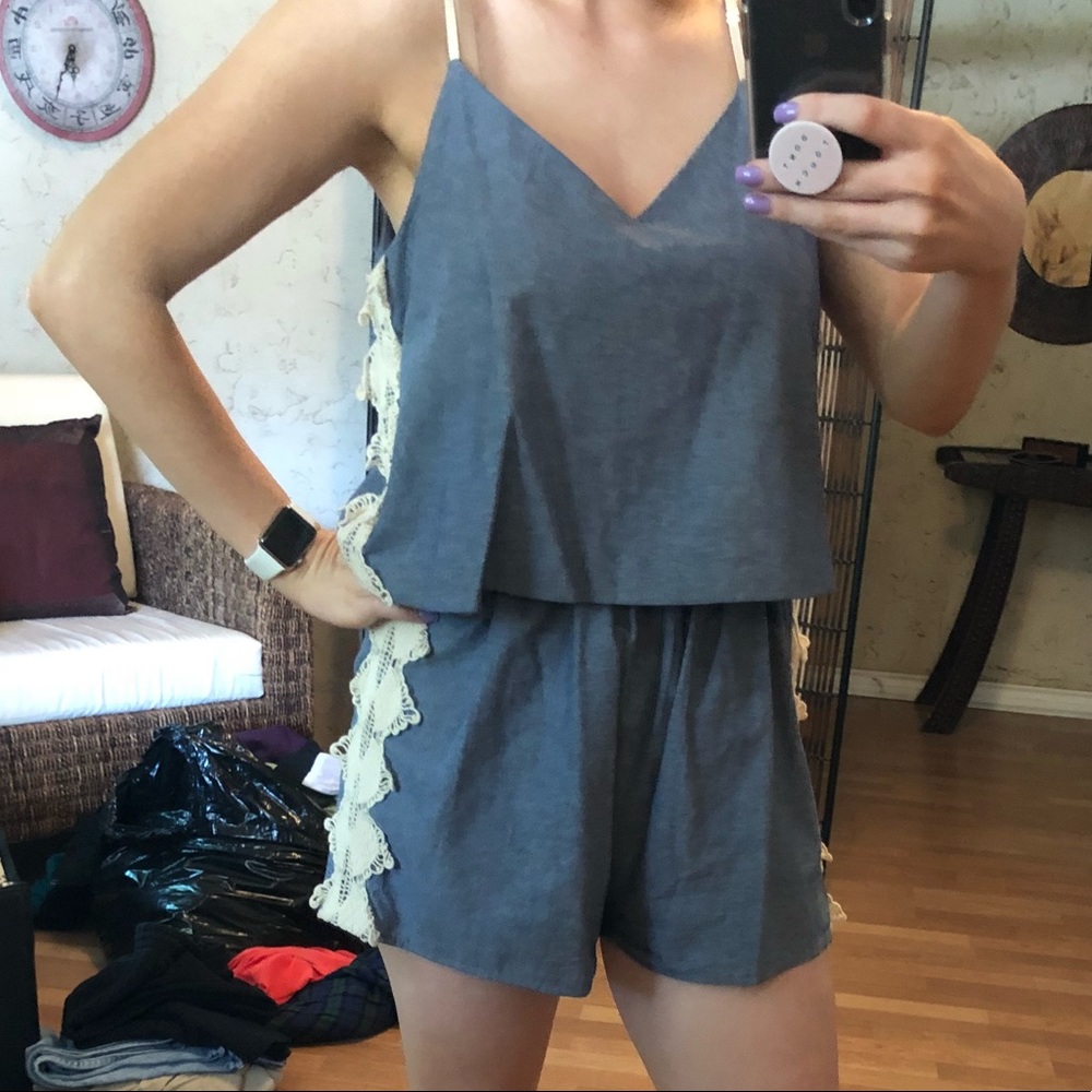 Francesca’s Denim Color Romper